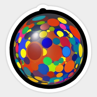 Abstract Bouncy Ball - Super Cool Sticker